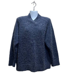 ISDA & CO Mohair Wool Pullover Sweater S Blue Cozy Fuzzy Warm Coastal Preppy